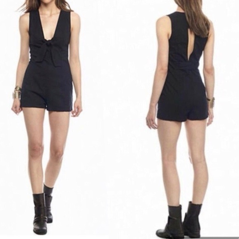 Free People Tie Front Romper